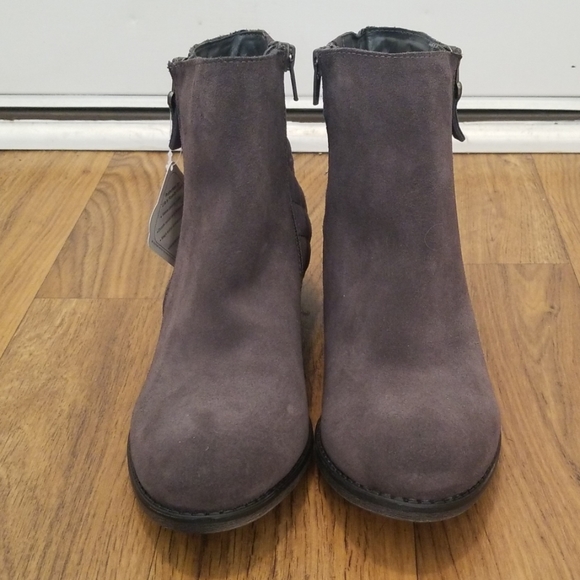 White Mountain Gray Leather Ankle boots - Picture 2 of 5